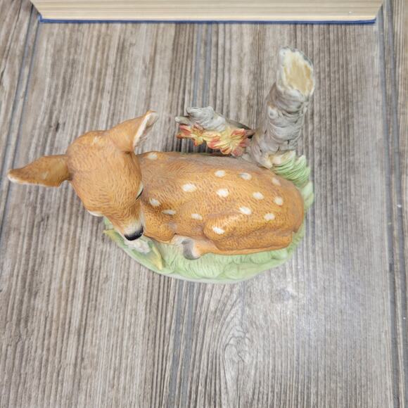 Vintage Homco Spotted Fawn Ceramic Deer Figurine Home Interiors - Picture 3 of 4